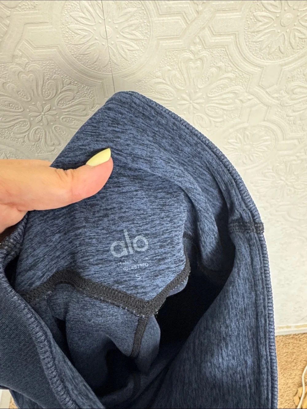 Alo Yoga Blue‎ Heathered High Waist Leggings Size Small Athletic Yoga Pants